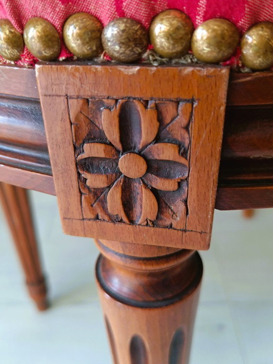 Image 1 of Panca in stile Luigi XVI in legno massello di ciliegio