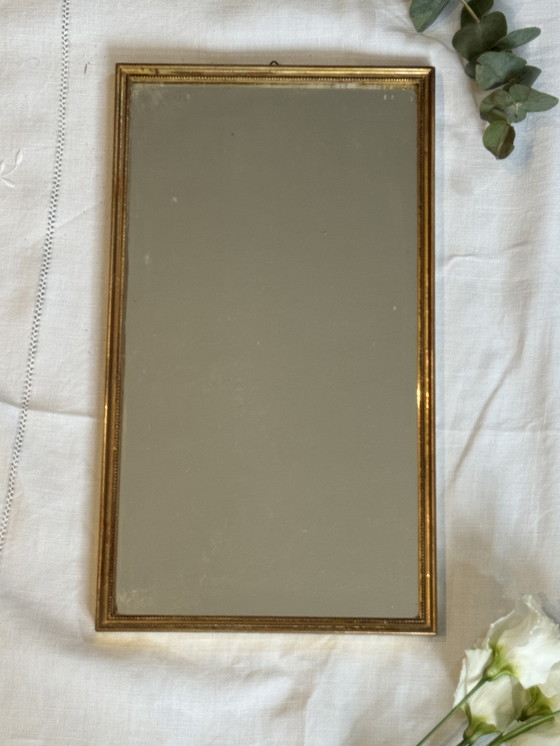 Image 1 of Vintage wooden gold mirror