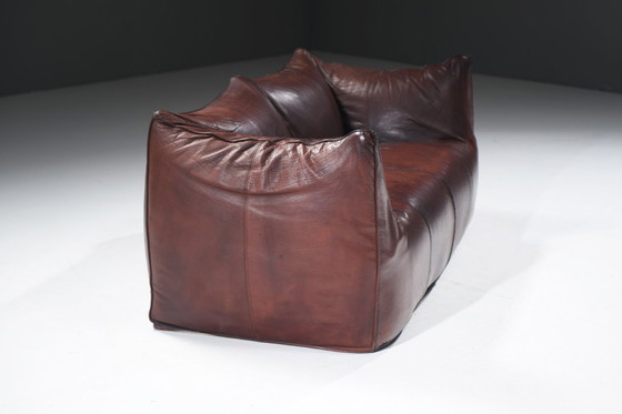 Image 1 of Perfecte, gepatineerde Le Bambole leren bank van Mario Bellini - B&B Italia