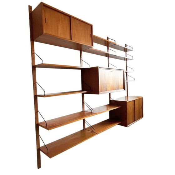 Image 1 of Mid-Century Poul Cadovius Royal Wall Unit Danish Design Vintage 1950s