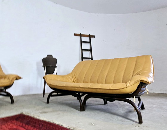 Image 1 of Set di divani e panche in stile boho vintage di metà secolo, anni '60 e '70