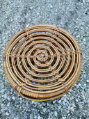 Pouf in rattan italiano