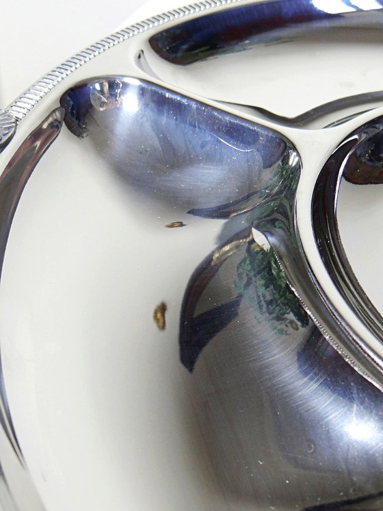 Image 1 of Large Jean Couzon hors d'oeuvre tray in 18/10 stainless steel, 5 compartments
