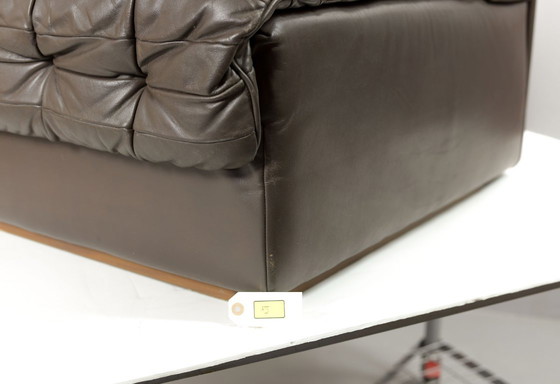 Image 1 of Excellent Mid-Century De Sede DS11 Patched Seal Brown Leather Modular Sofa, 6 Elements. Germany, 1970s.