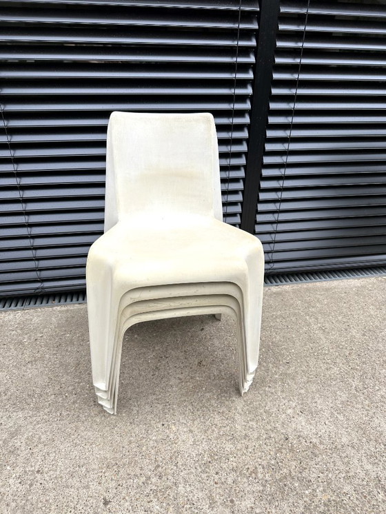 Image 1 of 4 sillas Bofinger Helmut Batzner color blanco