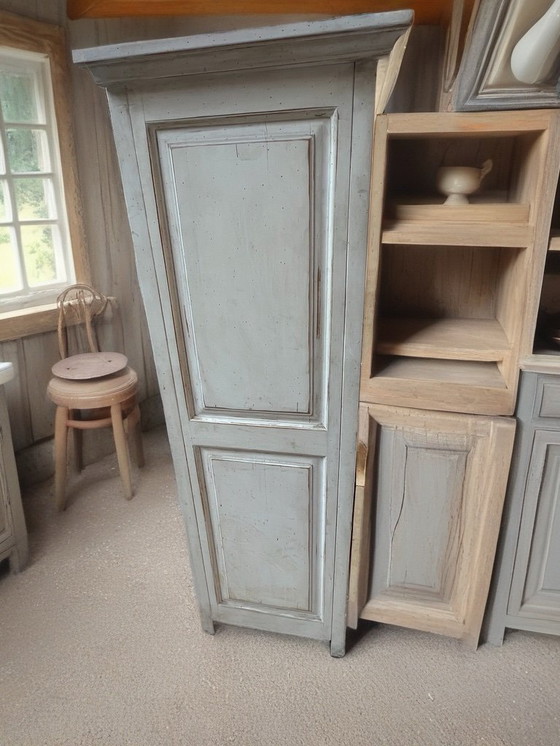 Image 1 of Antique wooden display cabinet