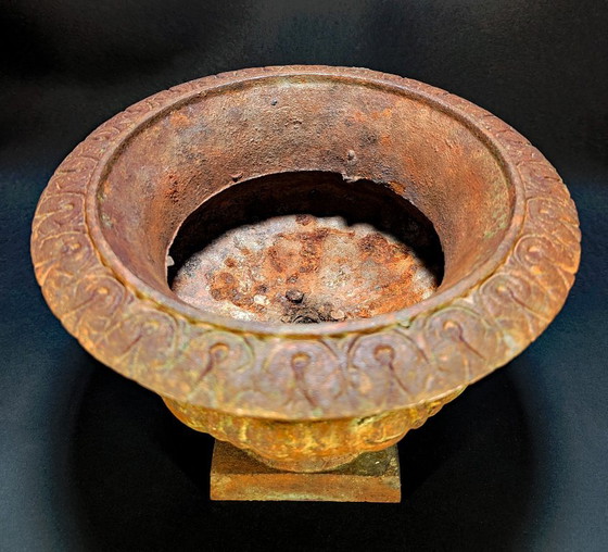 Antieke gietijzeren plantenbak – Medici-basin op voet – 27 cm – 5,5 kg – Cast Iron (photo 5 of 10)