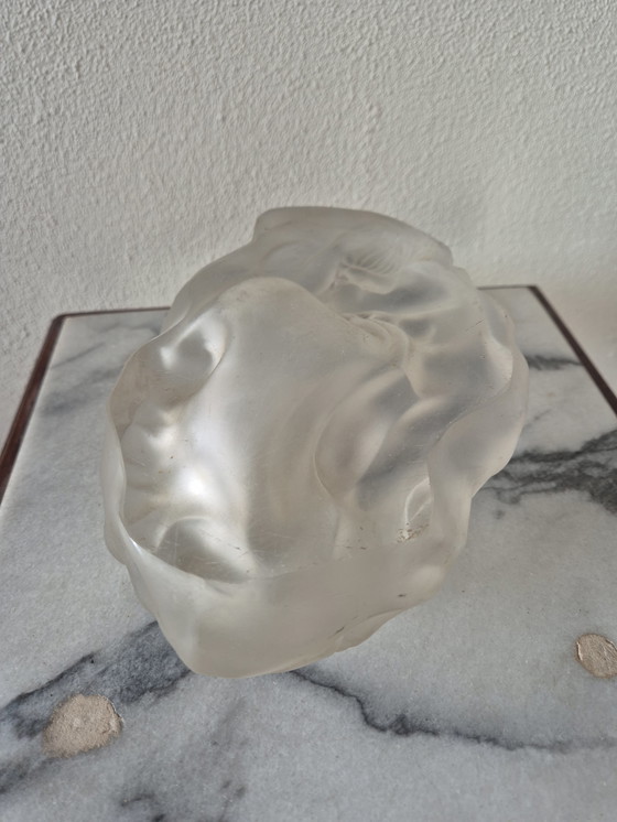 Image 1 of Vintage Art Deco Frosted Glass Nude Ashtray - Heinrich Hoffmann Style