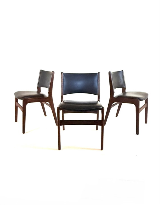 Image 1 of 3x vintage dining chair model 89, Erik Buch ‘60