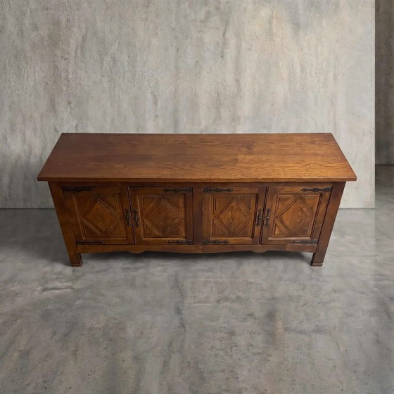 Credenza brutalista francese in rovere, anni '70. – Credenze, Wood (photo 4 of 7)