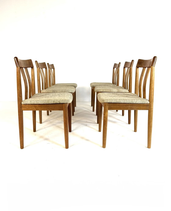 Image 1 of Ensemble de 6 chaises à repas vintage, Vamdrup Stolefabrik '70
