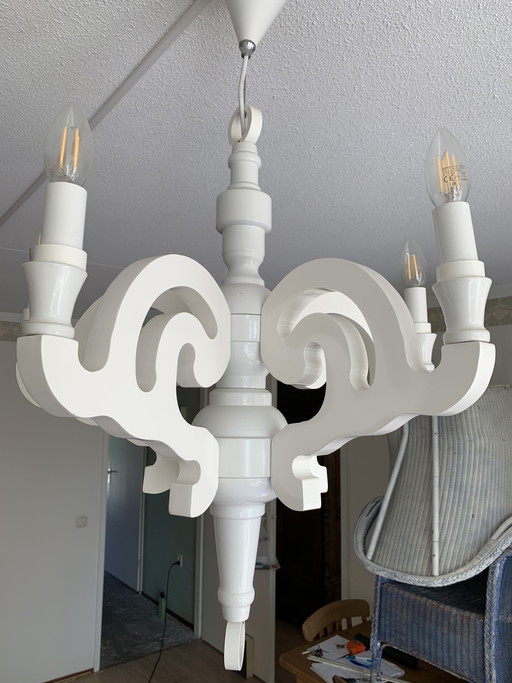 Lámpara de araña blanca elegante, réplica de Studio Job