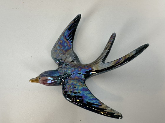 Image 1 of 5x Originele mid-century Wandzwaluwen en hun nesten (2x) - W. Germany