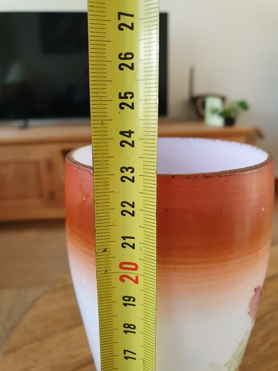 Vase ancien en opaline de Bristol – Peint à la main – Vers 1900 (23 cm) – Glass (photo 12 of 15)