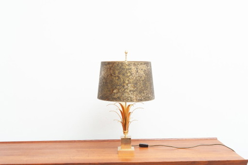 Palm tree brass table lamp in Hollywood Regency style by Boulanger / Maison Charles, 1970s – tafellampen, Metal