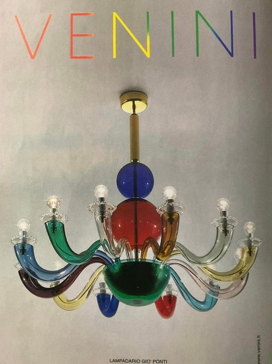 Gio Ponti for Venini — 99.80 Kroonluchter, 12 Lichten, Veelkleurig Murano Glas (photo 6 of 6)