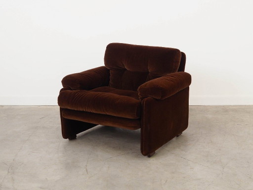 Brauner Sessel Coronado, italienisches Design, 1960er Jahre, Hersteller: B&B Italia, Designer: Tobia Scarpa