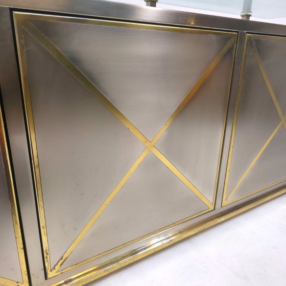 Image 1 of Dressoir Belgo chrom Bélgica años 70 cromado con latón