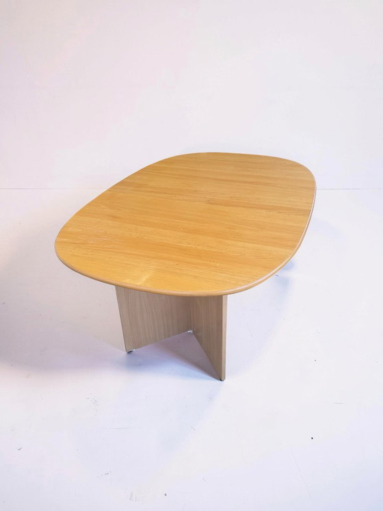 Image 1 of Table de salle à manger extensible vintage danoise en bois massif clair