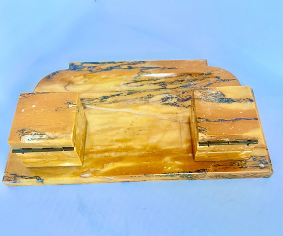 Art Deco Writing Set 'Giallo di Siena' – Decorative Objects, Copper, Marble (photo 7 of 10)