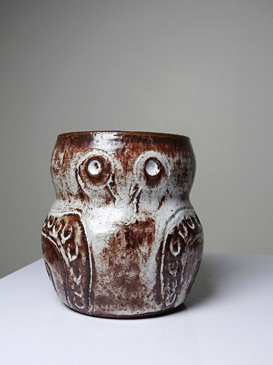 Pot chouette vintage en grès émaillé Alain Granet, Vallauris années 1960-1970 – Objets déco, Ceramic (photo 6 of 9)