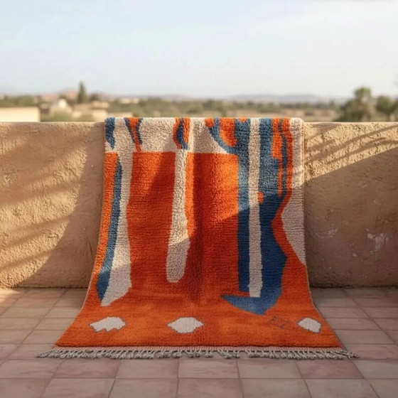 Tappeto tessuto a mano 200x300 cm, lana, multicolore, Marocco – Tappeti, Wool, Modern (photo 3 of 9)