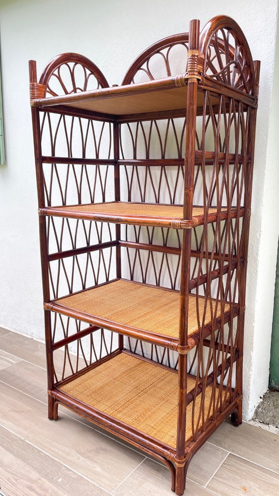 Image 1 of Libreria in rattan vintage