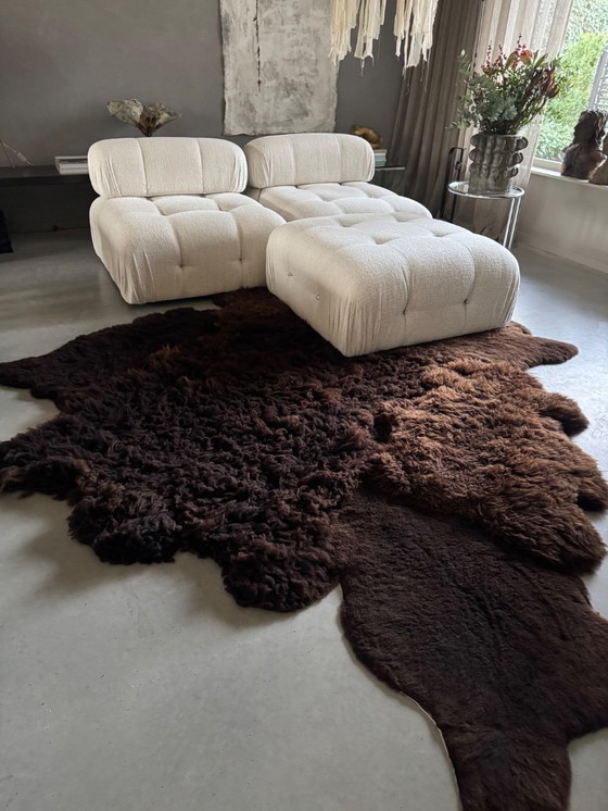 Image 1 of Huge, completely handmade vintage sheepskin rug