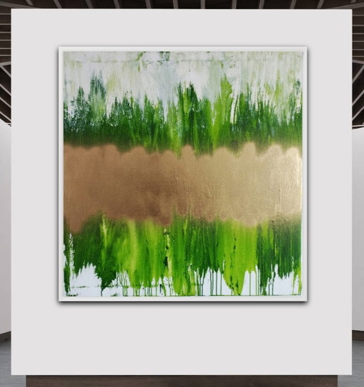 Natia Antadze Abstract Composition 90x90 cm