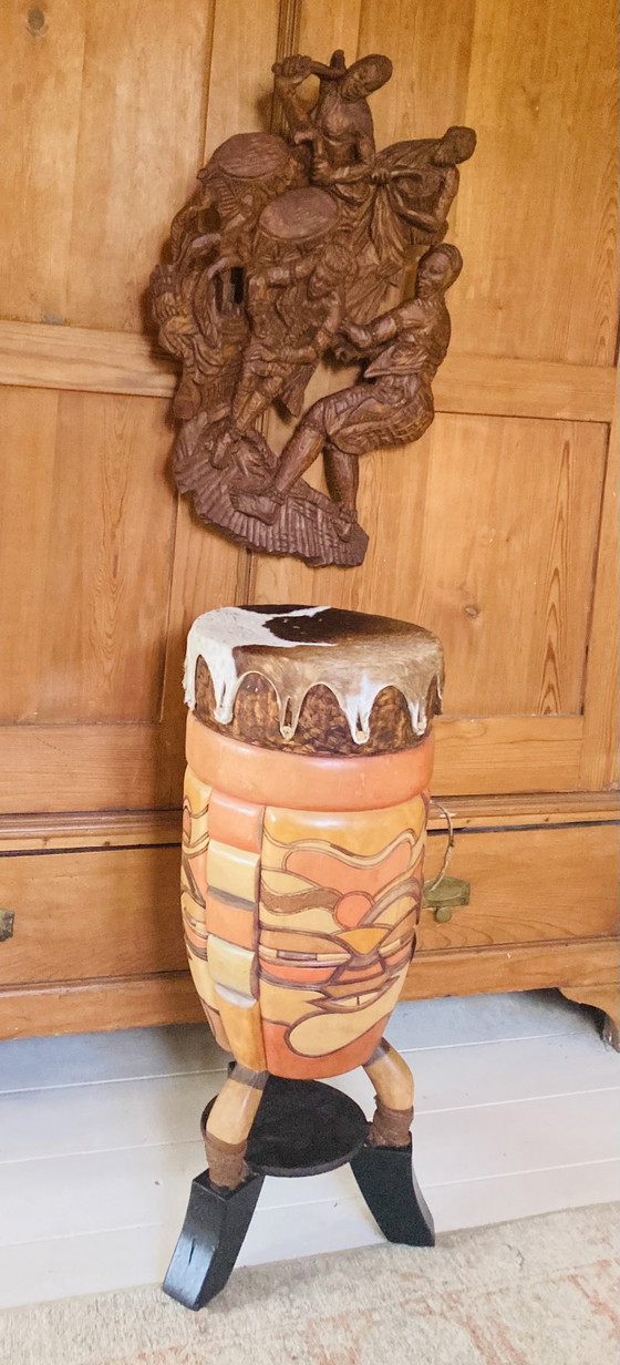 Tamburo e Placca Tribale – Sculture, Wood (photo 6 of 8)
