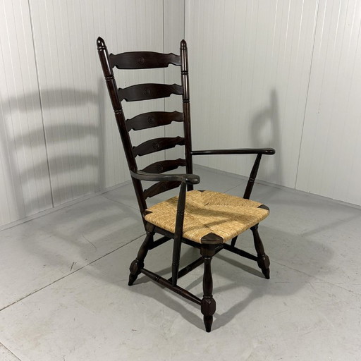 Fauteuil échelle rustique de style brutaliste, années 1960