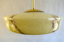 Art Deco Plafondlamp Gemarmerd Glas Beige Bruin