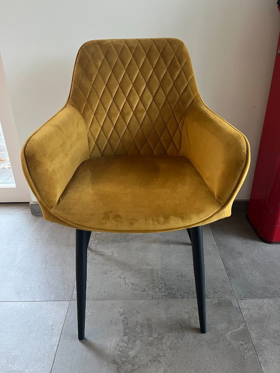 Image 1 of 8 Samt-Esszimmerstühle