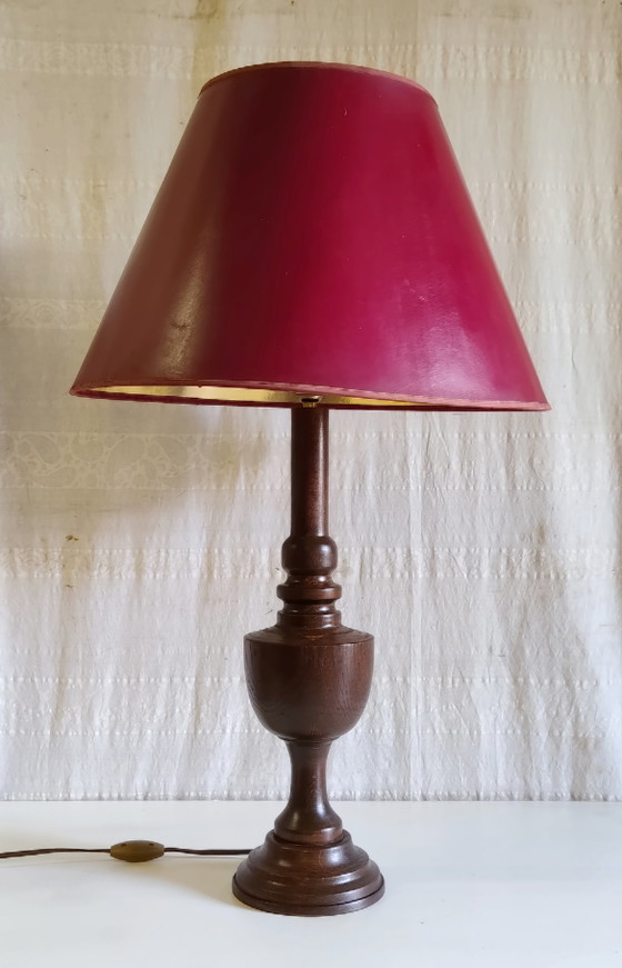 Turned Solid Wood Lamp Base - Mid-20th Century – Table lamps (photo 3 of 8)