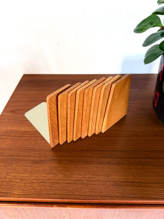 8x vintage oak bookends, Kai Kristiansen ‘60, Bookcases, Wood, Metal, Brown (photo 2 of 5)