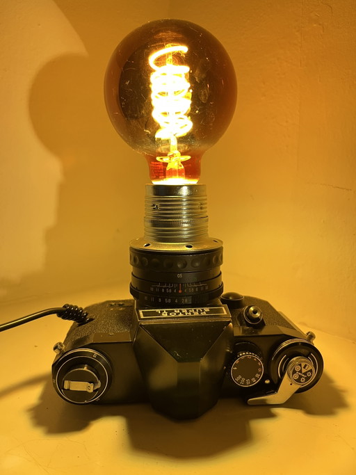 Retro Handmade Camera Light – tafellampen, Glass, Metal (photo 2 of 11)