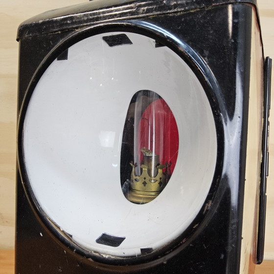 Image 1 of Antique railway signal lamp / train closing lantern (complete and working) db (Deutsche Bundesbahn)
