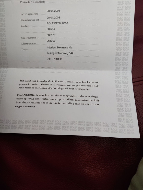 Rolf Benz 6700 banken set met poef – Bankstel, Leer (photo 11 of 13)