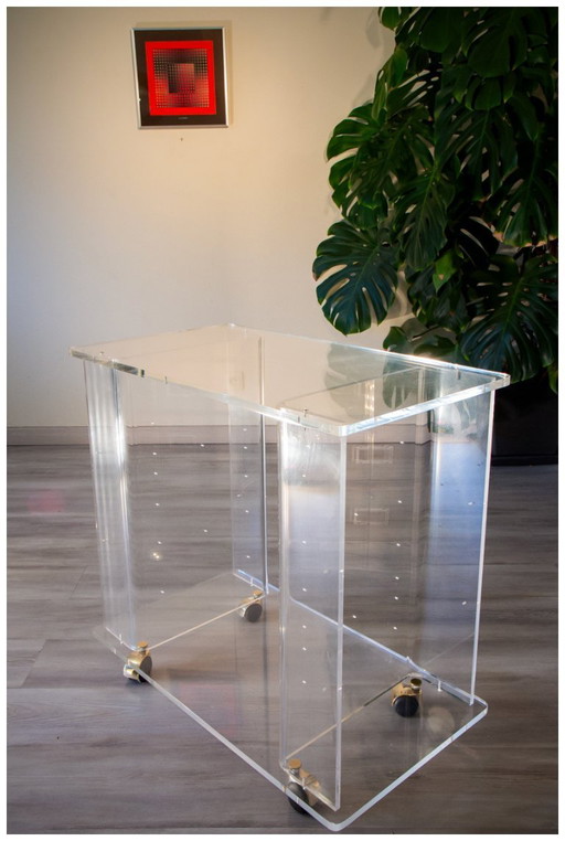 Hi-fi kast, draaitafel, plexiglas, Marais International, 1970-1980