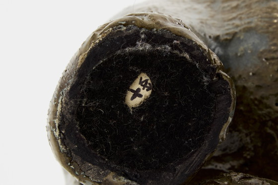 Image 1 of Ensemble de deux sculptures d'éléphants de Valérie Courtet Grès émaillé Circa 2010