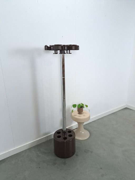 Porte-manteau Velca Legnano marron, modèle VIP, avec chrome et plastique