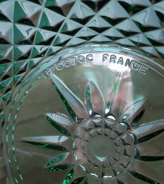 Image 1 of Smaragdgrüne Zuckerdose Arcoroc, in perfektem Zustand