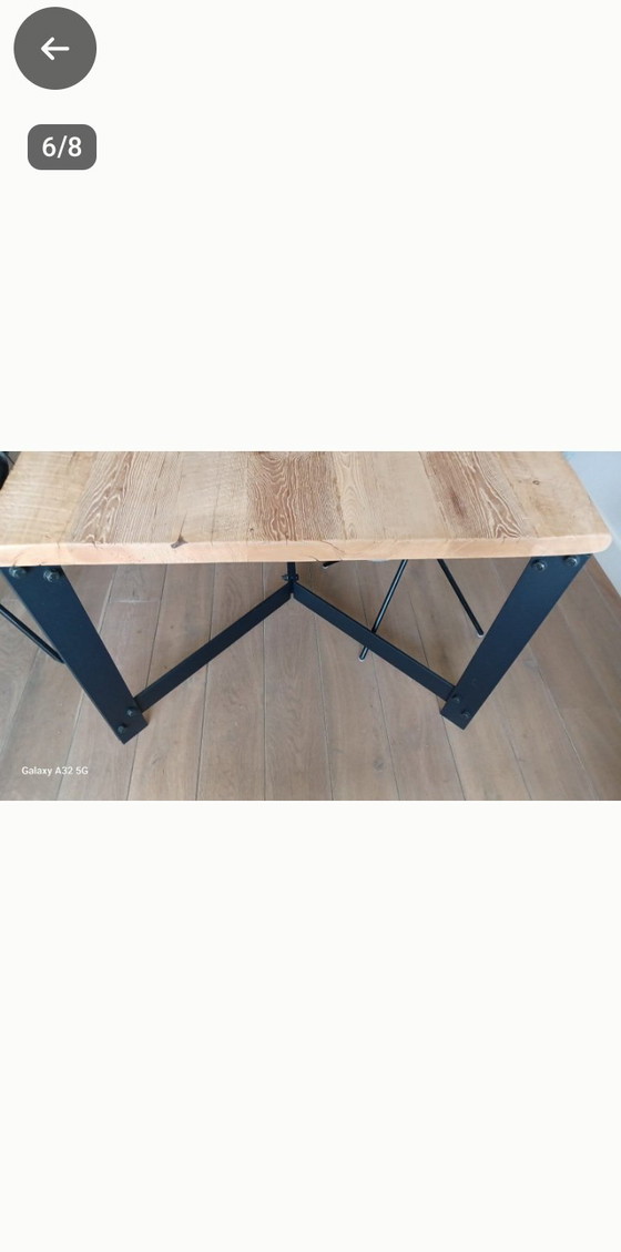 Mesa de madera rústica de 1x3 m – robuust maatwerk, Mesas de comedor, Wood, Metal (photo 6 of 6)