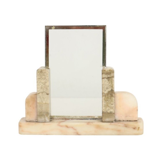 Pequeño marco de fotos Art Déco con cuadro de mármol y cristal con borde espejado. – Marcos de fotos, Marble (photo 2 of 14)