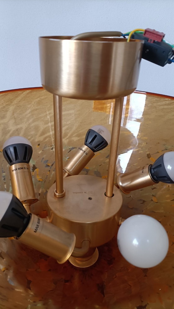 Image 1 of La Murrina branded pendant lamp in the shape of an amber cup with 5 lights