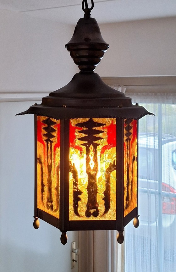 Image 1 of Lampada da sala/ Lampada da sala, originale della Scuola di Amsterdam.