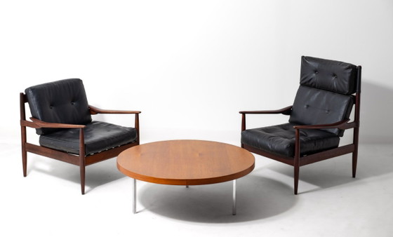 Runder Couchtisch von Koh Liang Le – Artifort, Beistelltische, Holz, Metall (photo 4 of 10)