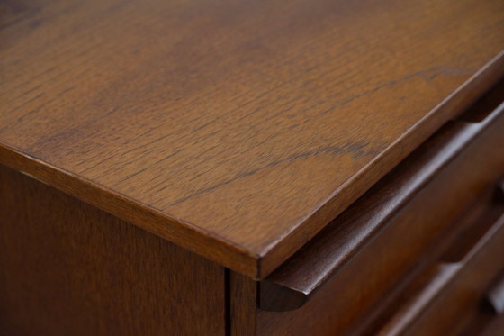 Image 1 of Scrivania vintage in teak marrone, stile Mid-Century Modern, anni '60