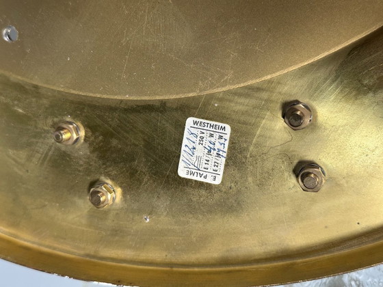 Image 1 of Lampada da soffitto Plafoniere anni '60-'70 Ernst Palme in ottone e vetro Germania