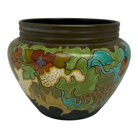 Image 1 of Gouda Art Nouveau vase Golden ETE